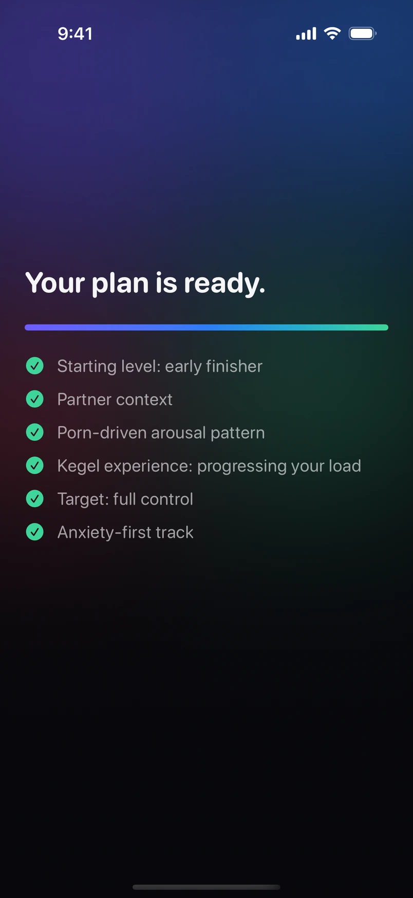 Staya plan reveal with personalized focus points